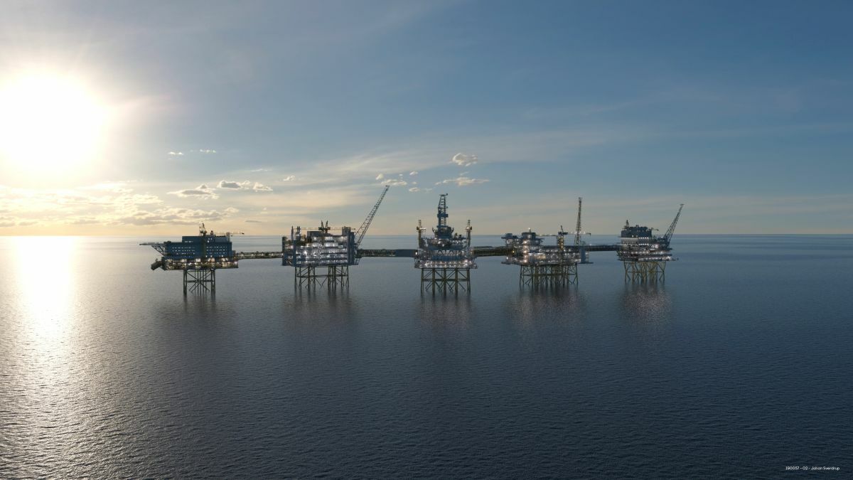 The Johan Sverdrup field is expected to reach 470,000 b/d in May 2020 (image: Equinor)