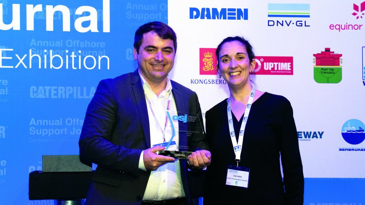 Arnaud Dianoux of Opsealog (L) and Eva Peno of Bureau Veritas (R)