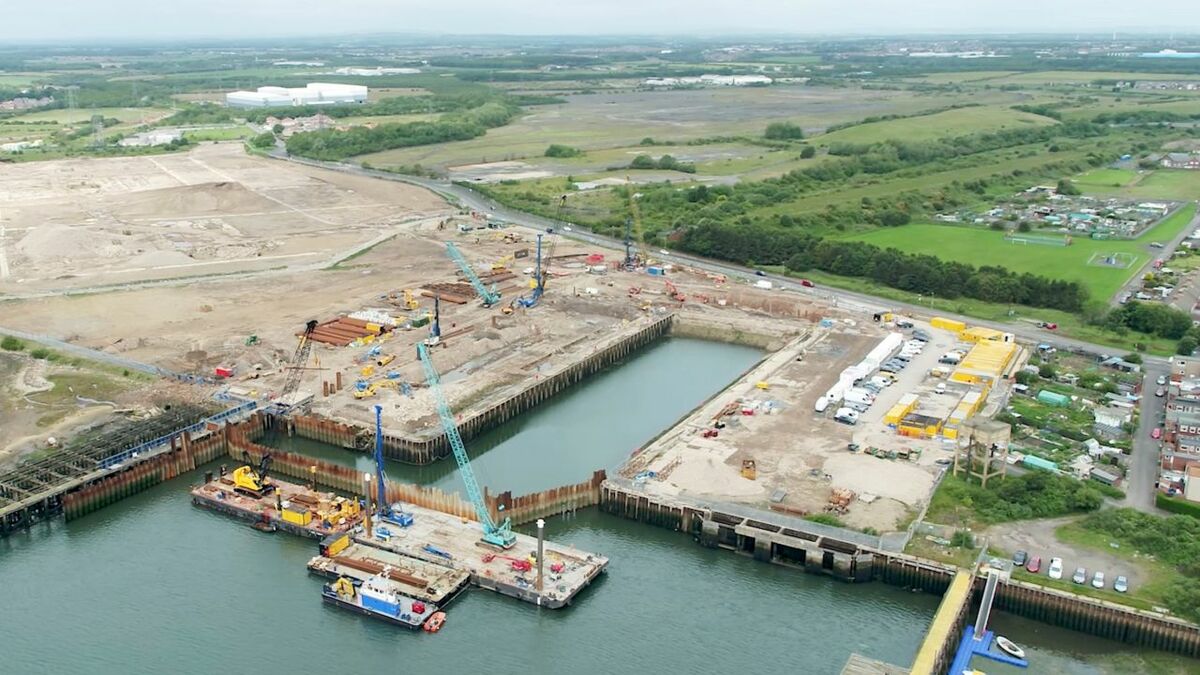 Dock work commences for offshore energy base